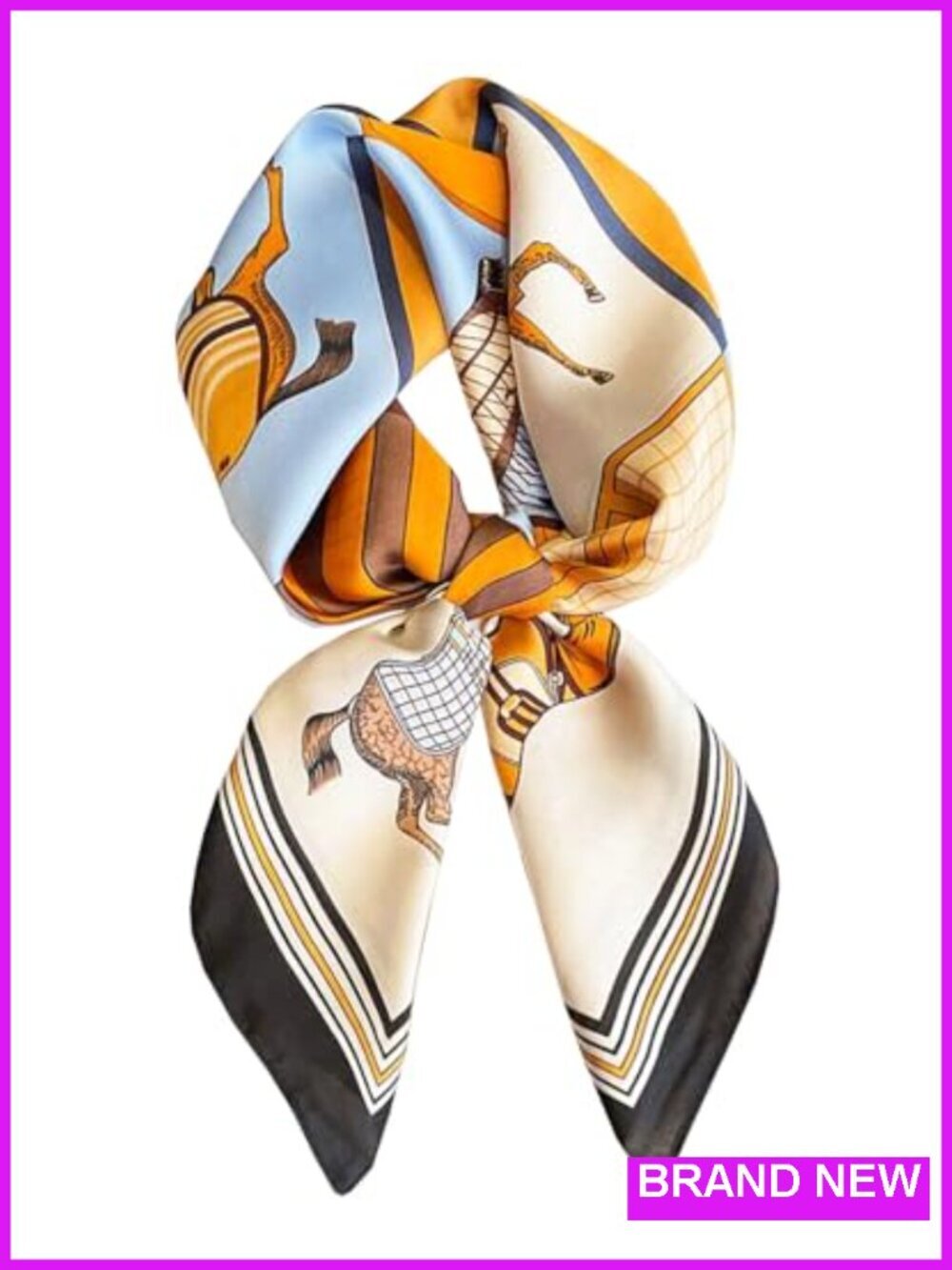 Lightweight Satin Hair Scarf Fashion Head Wrap for Women